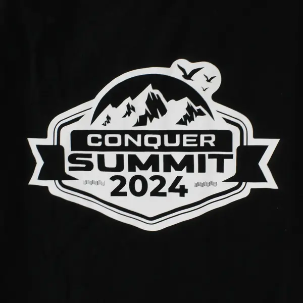 Hanes Conquer Summit 2024 Black T-Shirt Men's Large Pre-Owned