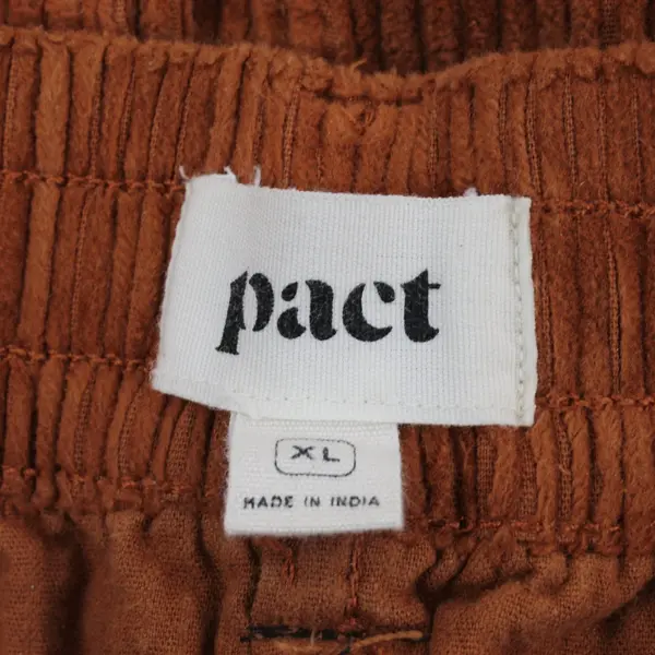 Pact Women's XL Burnt Orange Corduroy Mini Skirt