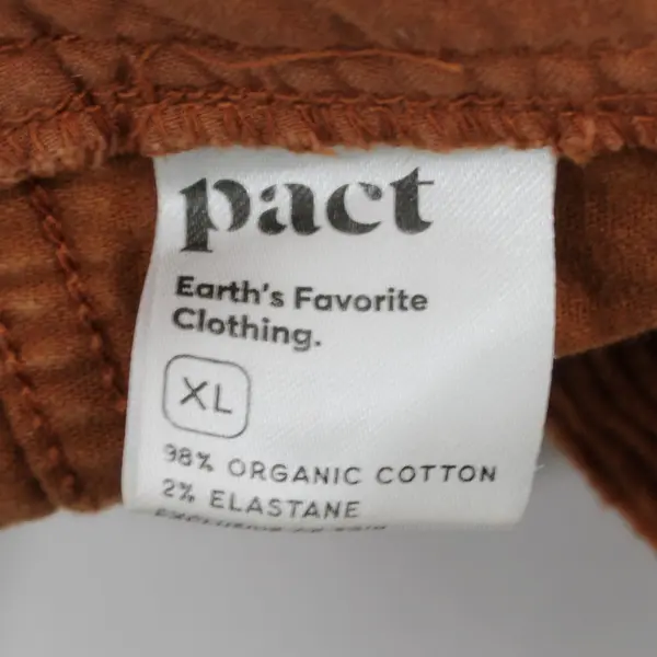 Pact Women's XL Burnt Orange Corduroy Mini Skirt