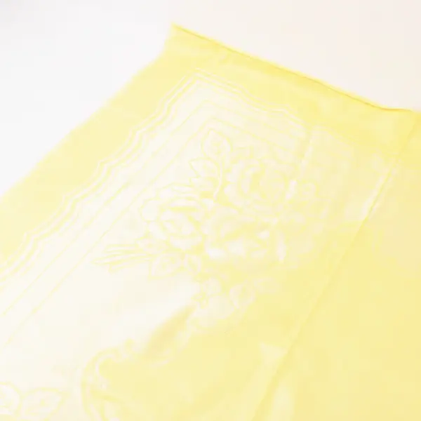 Toyobo Butter Yellow Floral Cotton Rayon Tablecloth Set 6 Napkins 55x75