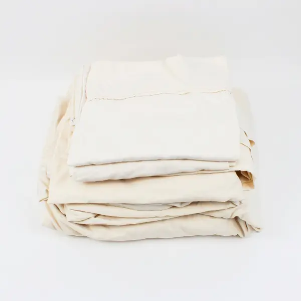 Britannica 4-Piece Beige Cotton King Sheet Set Pre-Owned