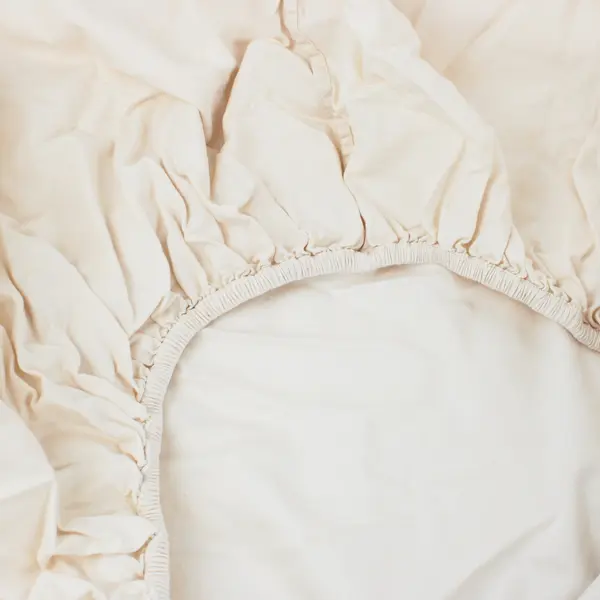 Britannica 4-Piece Beige Cotton King Sheet Set Pre-Owned