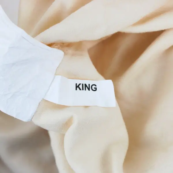 Britannica 4-Piece Beige Cotton King Sheet Set Pre-Owned