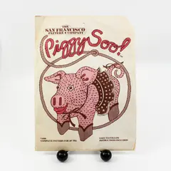 1980 San Francisco Pattern Co Piggy Soo 20in Stuffed Pig Sewing Pattern