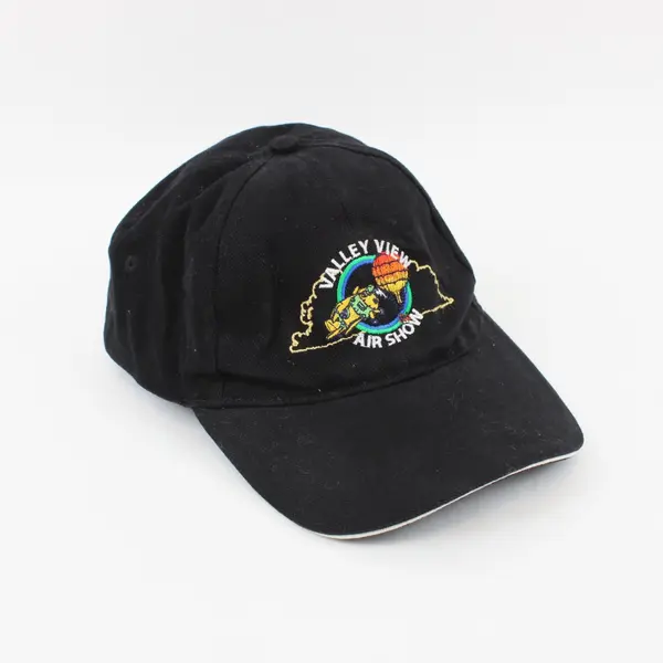 Fahrenker Valley View Air Show Embroidered Black Cap Adjustable One Size