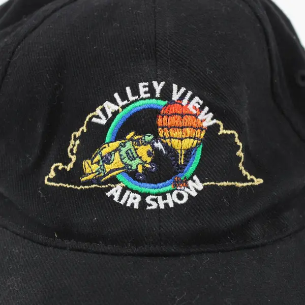 Fahrenker Valley View Air Show Embroidered Black Cap Adjustable One Size