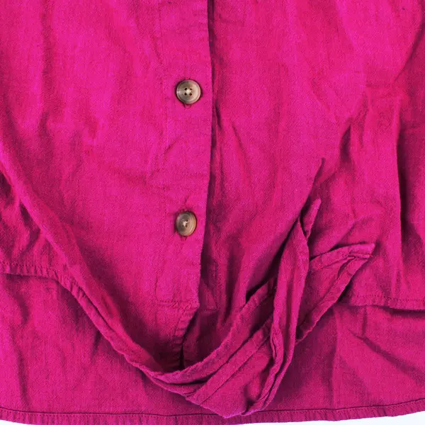 Time And Tru Women's Large Magenta Pink Button Front Top