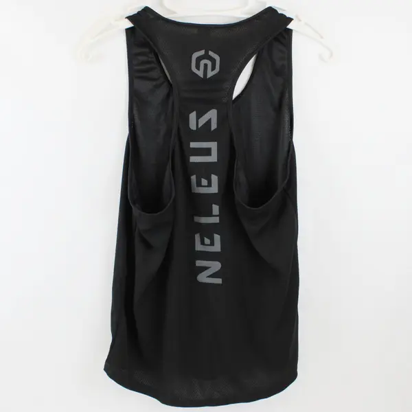 Neleus Women's Small Black Mesh Racerback Athletic Tank Top