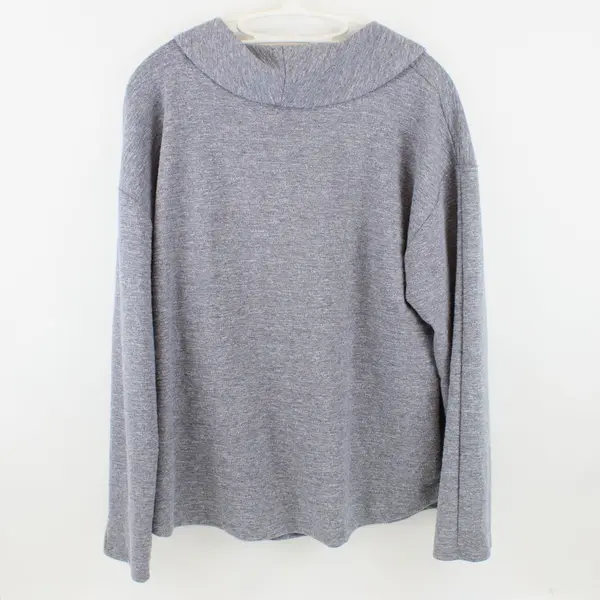Weekends by Chico's Women's Gray Blue Cowl Neck Pullover Sweater Size 2