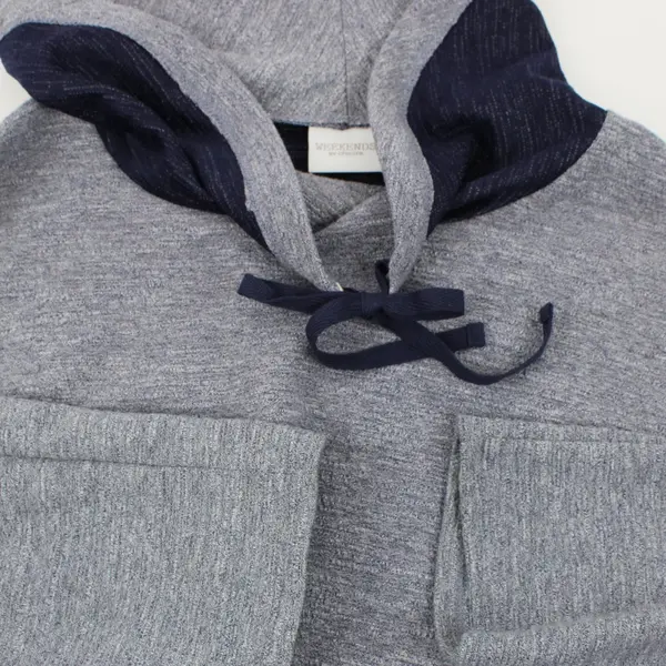 Weekends by Chico's Women's Gray Blue Cowl Neck Pullover Sweater Size 2