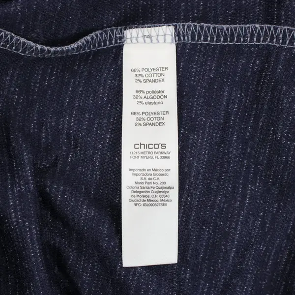 Weekends by Chico's Women's Gray Blue Cowl Neck Pullover Sweater Size 2