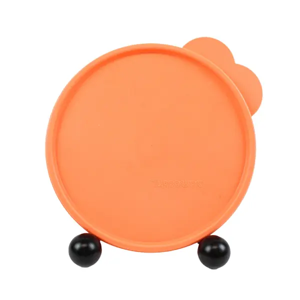 Tupperware 2541D-1 Orange Round Replacement Storage Container Lid 6.25'' Diam. 