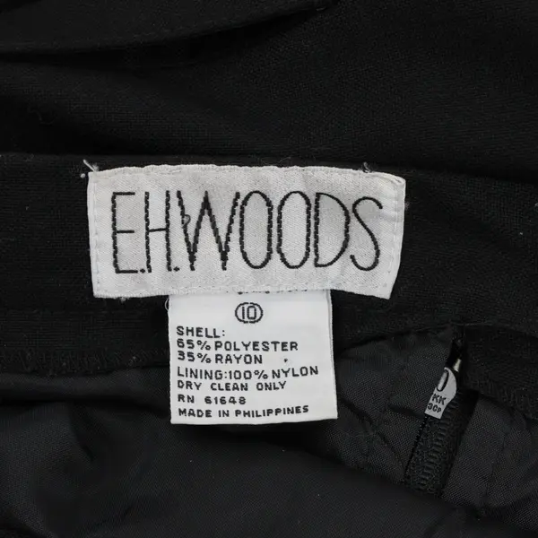E.H. Woods Women's Size 10 Black Long Pleated Full Flared Skirt