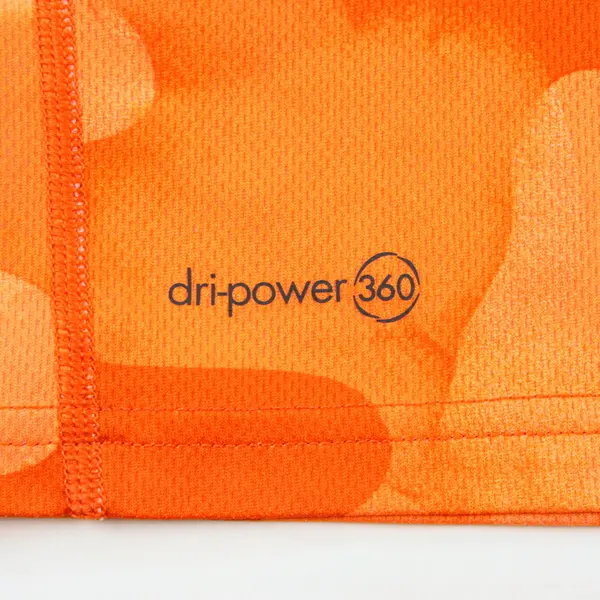Russell Athletic Boys Dri-Power 360 Long Sleeve Shirt Orange Camo S 6-7