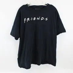 F.R.I.E.N.D.S Men's XL Black Cotton Graphic T-Shirt