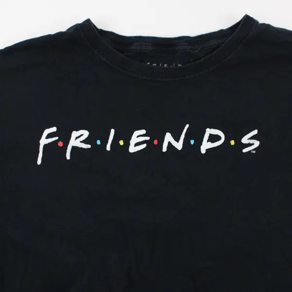 F.R.I.E.N.D.S Men's XL Black Cotton Graphic T-Shirt
