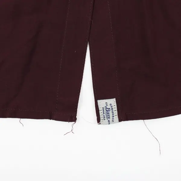 G.H. Bass Women's Medium Dark Burgundy Long Sleeve Button-Up Shirt