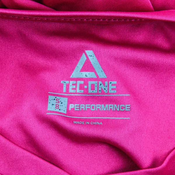 Tec-One Girls Athletic Shirt Pink V-Neck Size S (8) Pre-Owned