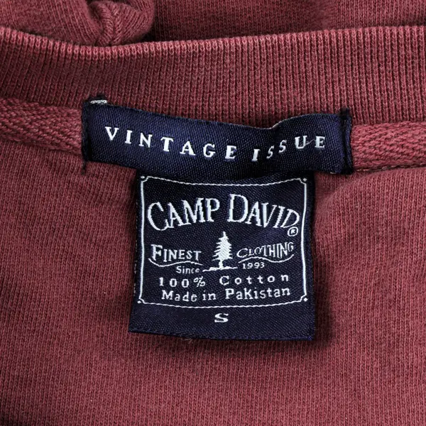 Camp David Burgundy Vintage Issue Crewneck Sweatshirt 100% Cotton Mens Size S