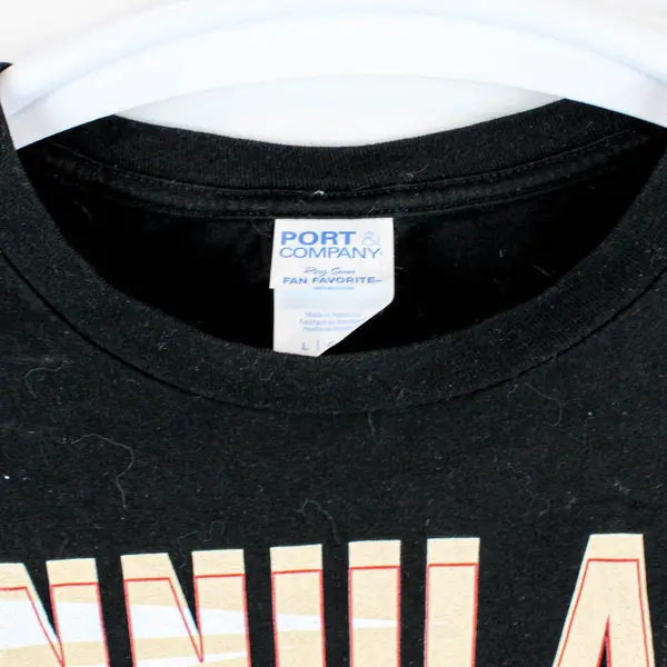 Port & Company Printed "Annular Eclipse 2023" Black T-Shirt Men's Size L