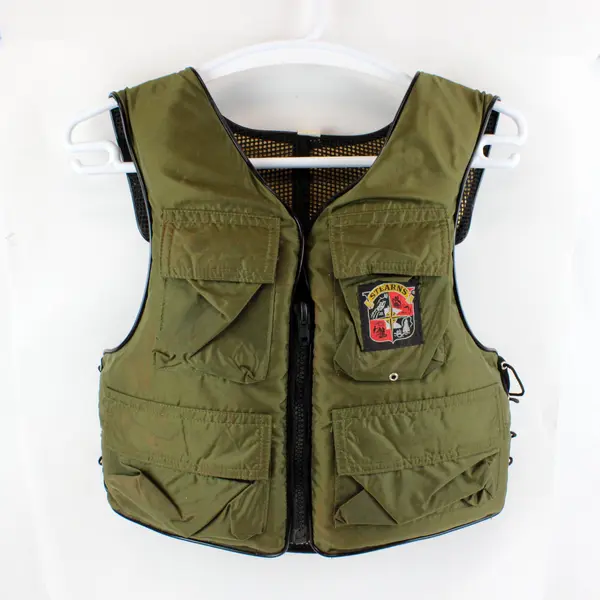Vintage Stearns Sans-Souci Fishing Life Vest Army Green Medium 40-42 FLAWED