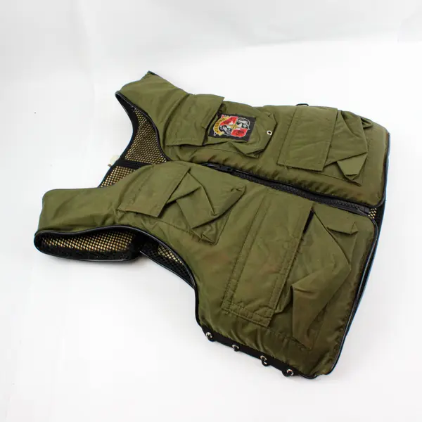 Vintage Stearns Sans-Souci Fishing Life Vest Army Green Medium 40-42 FLAWED