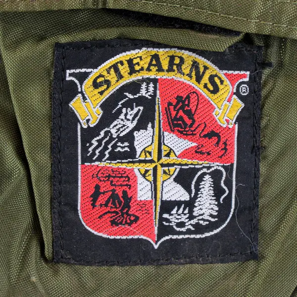 Vintage Stearns Sans-Souci Fishing Life Vest Army Green Medium 40-42 FLAWED