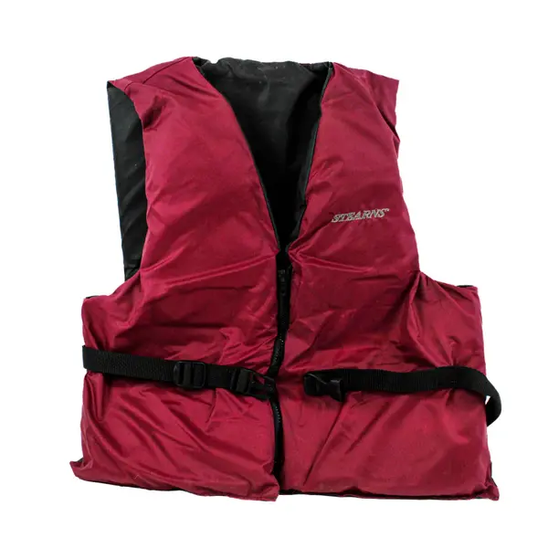 Stearns Model 29-53 Adult Universal Fit Life Vest Maroon Red 30-52