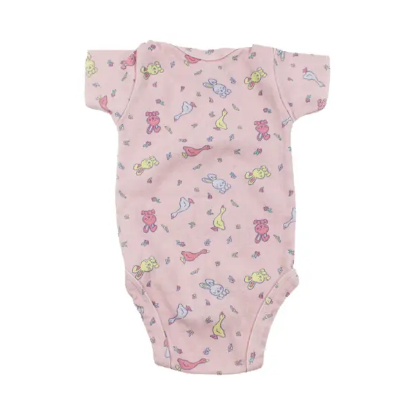 Baby Essentials Girls Pink Animal Pattern One-Piece Outfit 0-3M