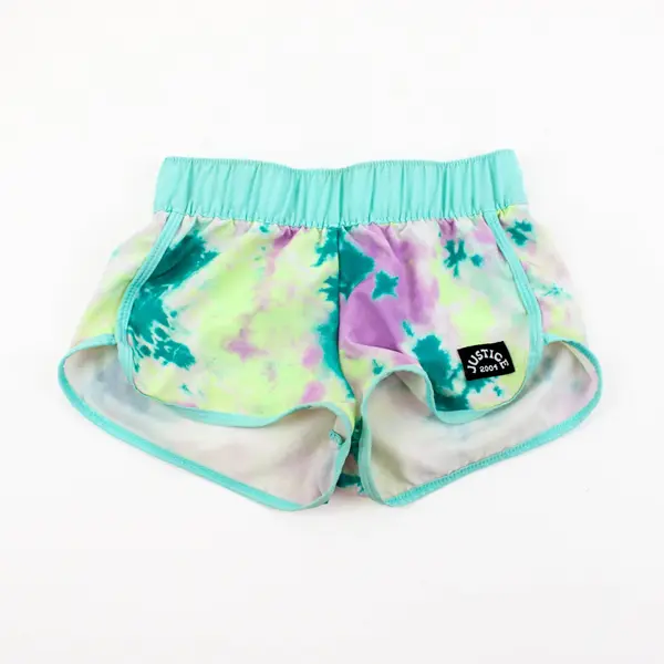 Justice Girls Athletic Shorts Green Purple Size XS 5/6