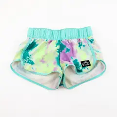 Justice Girls Athletic Shorts Green Purple Size XS 5/6