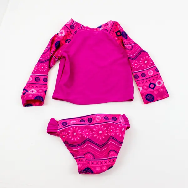 Circo Baby Girls 2-Piece Swimsuit Magenta Pink Floral Size 9 Months
