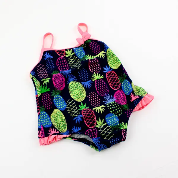 OshKosh Toddler Girls Pineapple Print One Piece Swimsuit 12 Months