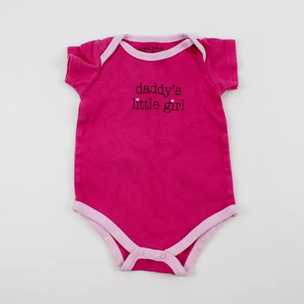 Luvable Friends Daddy's Little Girl Pink Baby One-Piece 0-3M