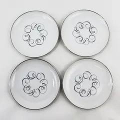 Set of 4 Style House Rhythm Fine China Tea  Saucers Only 