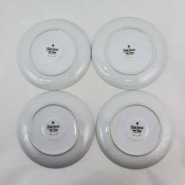 Set of 4 Style House Rhythm Fine China Tea  Saucers Only 