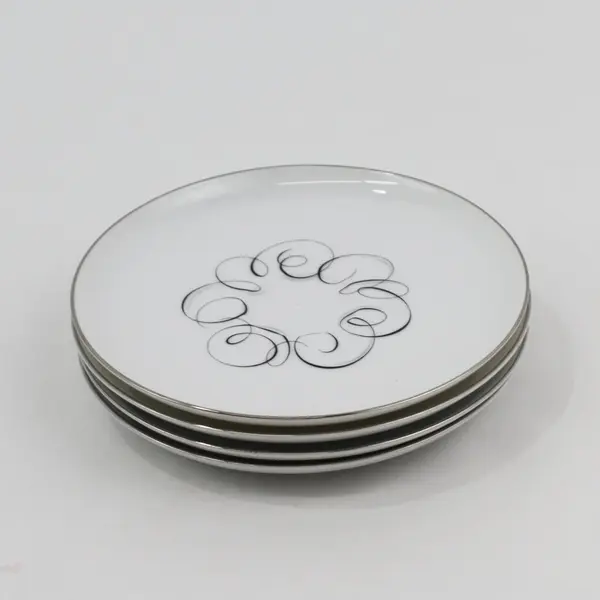 Set of 4 Style House Rhythm Fine China Tea  Saucers Only 
