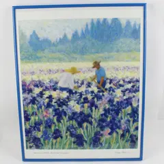 In the Iris Fields Peggy Moje Schreiner's Gardens 1999 Framed Picture