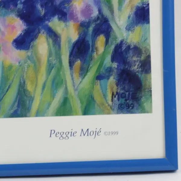 In the Iris Fields Peggy Moje Schreiner's Gardens 1999 Framed Picture