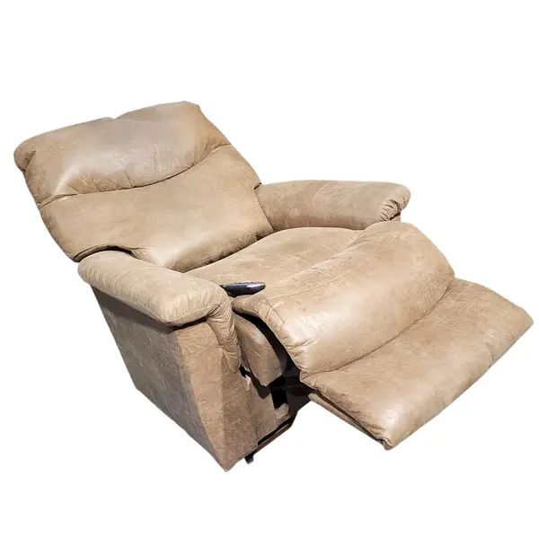 La-Z-Boy Power Recliner Tan Leather Rocker Recliner w/ Remote - Local Pickup