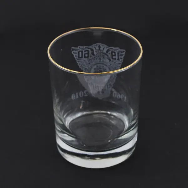 USNA 50th Anniversary 1960-2010 Commemorative Glass Gold Rim