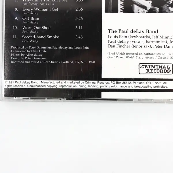 Paul DeLay Band The Other One Blues Music CD