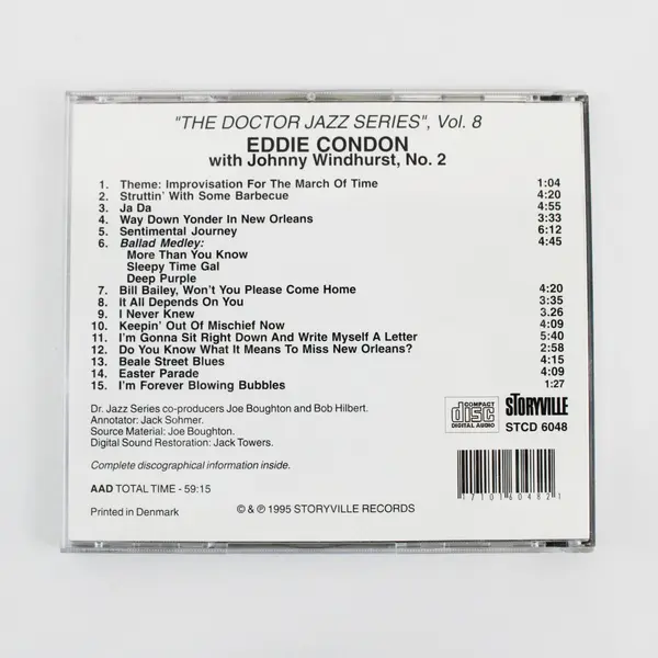 Eddie Condon Johnny Windhurst No. 2 Dr Jazz Vol. 8 STCD 6048 CD 1995 Denmark