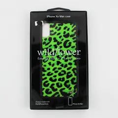 Wildflower Cases NLEO201XM Limited Edition Green Leopard Print iPhone XS Max