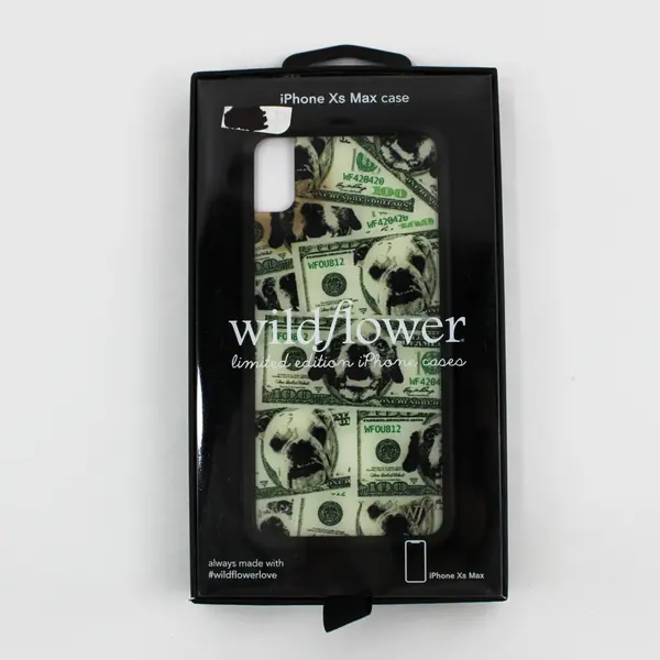 Wildflower Limited Edition iPhone XS Max Phone Case Bulldog Dollar Bill Print