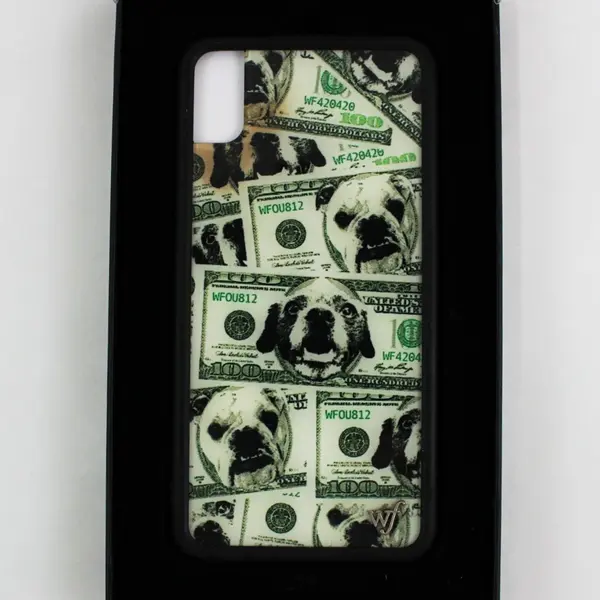 Wildflower Limited Edition iPhone XS Max Phone Case Bulldog Dollar Bill Print