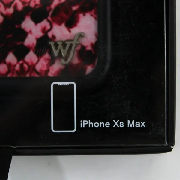 Wildflower Limited Edition iPhone XS Max Phone Case Pink Snake Skin Print