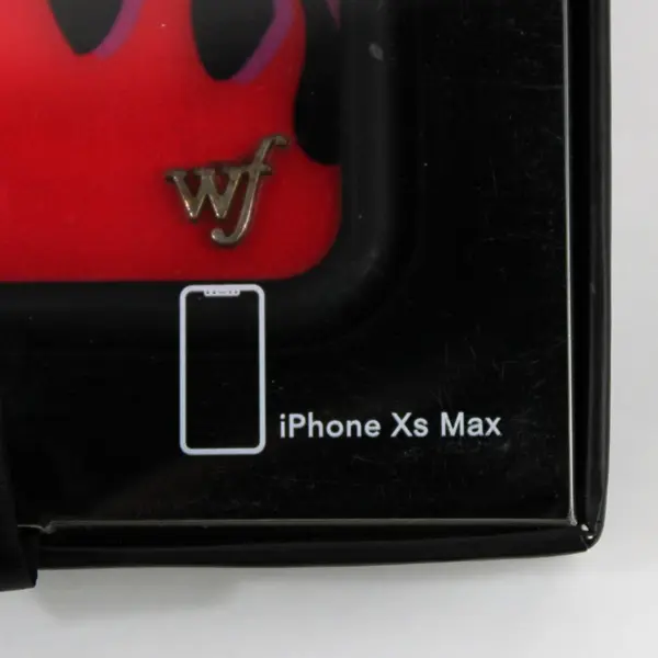 Wildflower Limited Edition iPhone XS Max Phone Case Black/Red Flames Printed