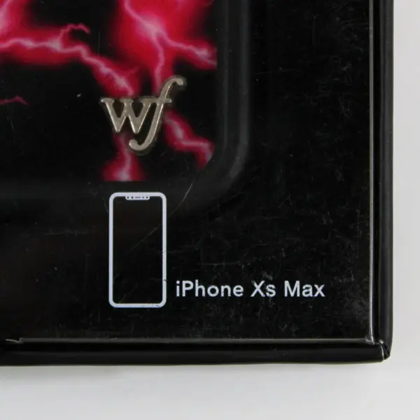 Wildflower PSNA201XM iPhone XS Max Case Neon Pink Lightning Print