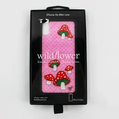 Wildflower Limited Edition iPhone XS Max Phone Case Cute Mushroom Pink/Red Print
